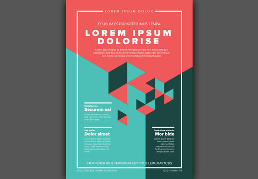 Isometric Shapes Poster Layout