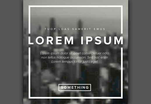 Abstract Skyline Square Social Media Post Layout