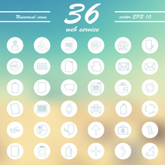 service line Icons Vector set