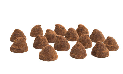 Fototapeta na wymiar chocolate belgian truffle isolated