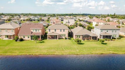 Community town home house drone picture