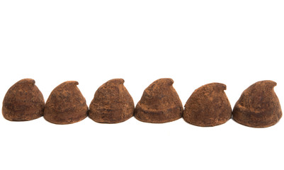 chocolate belgian truffle isolated