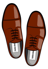 Fashionable men's shoes vector illustration.