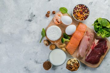 Selection on vegetarian and animal origin protein sources