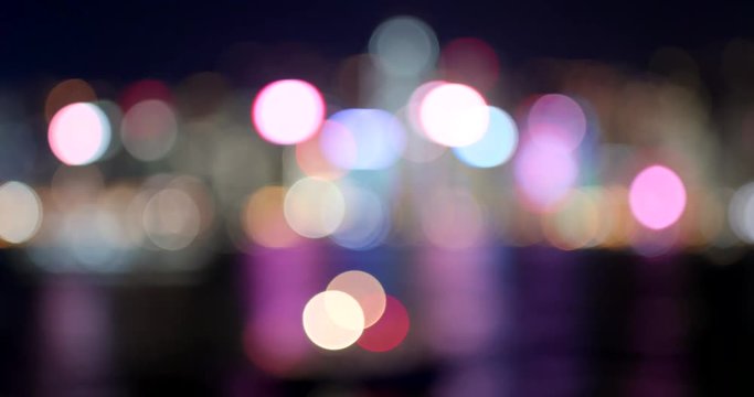 Unfocused of city view at night