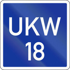 German inland water navigation sign - Information on radiocommunication