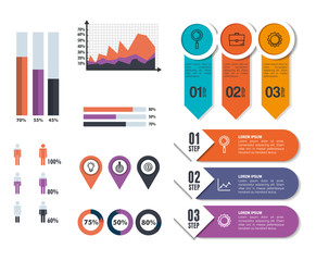 business infographic template icons vector illustration design