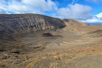 Fototapeta na wymiar White Crater in Lanzarote, Canary islands, Spain