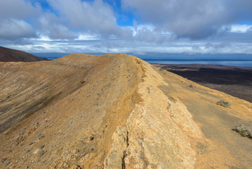 White Crater in Lanzarote, Canary islands, Spain