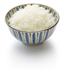 gohan, cooked white rice, japanese staple food