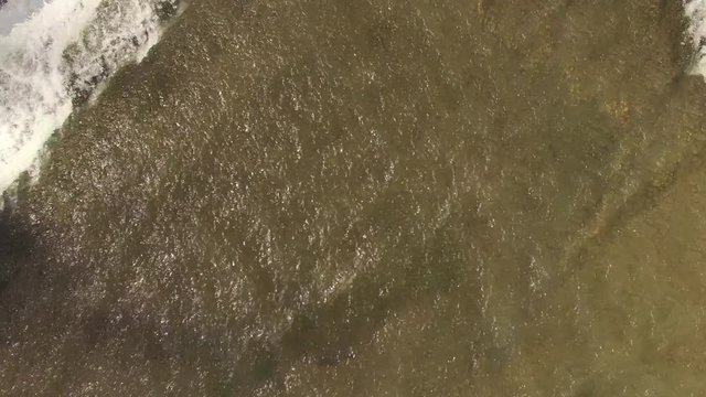 4k Aerial Snow Tennessee Waterfall Crest 004 Bird's Eye View