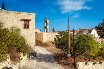 Fototapeta na wymiar The traditional mountain village of Kato Drys. Larnaca District Cyprus