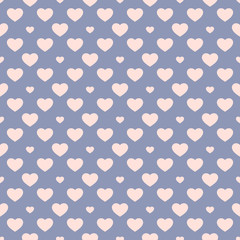 Vector hearts seamless pattern. Valentines day background. Blue and pink colors