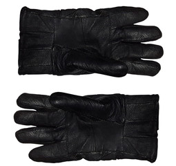 Leather gloves black