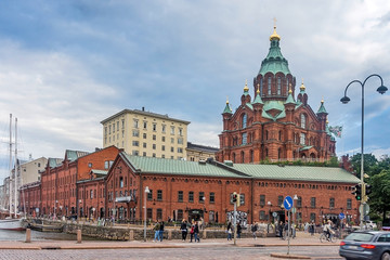 HELSINKI, FINLAND - AUGUST 20, 2017: Uspenski Cathedral, Eastern