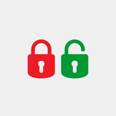 Padlock flat vector icon