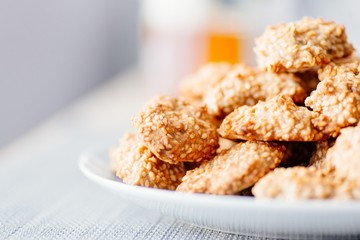 Delicious homemade sesame honey cookies