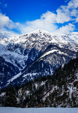 View from Hamta Pass on the Pir Panjal range in the Himalayas.It is a small corridor between Lahaul and Kullu valley of Himachal Pradesh, India