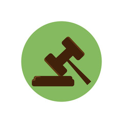 Judge's hammer icon.