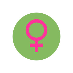 Fototapeta premium icon with symbol of woman.