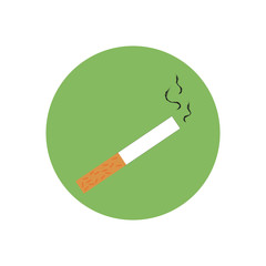 Round icon of a cigarette.