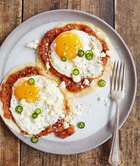 Tostados with Cotija and Eggs