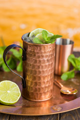 Cold Moscow Mules cocktail