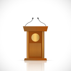 Wooden Podium Illustration