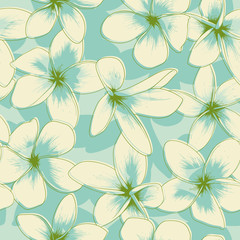 Blue Floral Seamless Pattern