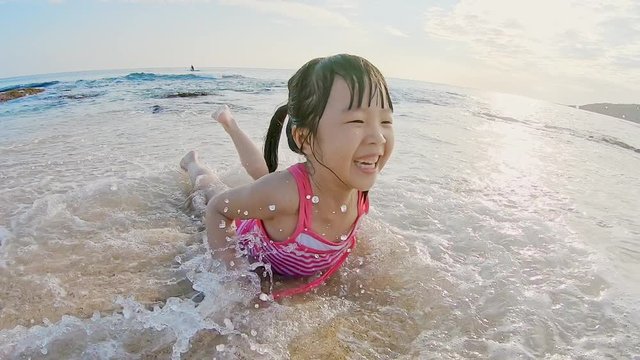 cute girl on the beach