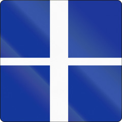 Obraz premium German inland water navigation sign - Minor fairway crossing