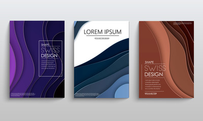 Abstract vector layout background set. For art template design, list, front page, mockup, brochure, banner, cover, booklet, print, flyer, book, blank, card. Color squares.