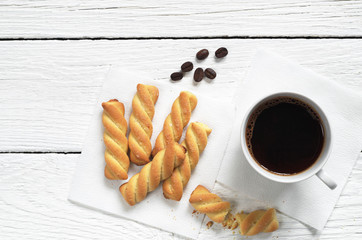 Coffee and shortbread cookies