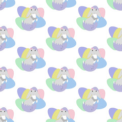 Easter bunny seamless pattern