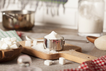 sugar over table