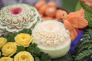 THAILAND BANGKOK THAI FOOD CARVING