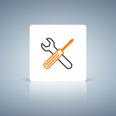 Web design of service tools icon