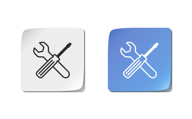 Web design of service tools icon