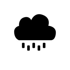 Rain clouds icon. cartoon vector and illustration