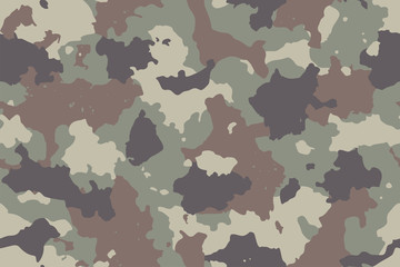 Fototapeta premium Camouflage seamless pattern. Trendy style camo, repeat print. Vector illustration.