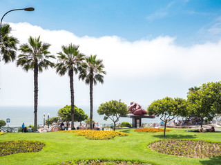Garden in Parque del Amor park