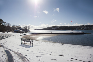 winter at horseshoe park in Halifax