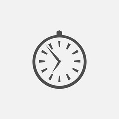 Vector business symbol of clock web vector line icon