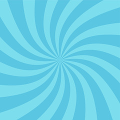 Swirling radial pattern stars background. Vortex starburst spiral twirl square. Helix rotation rays. Fun sun light beams. Vector illustration.