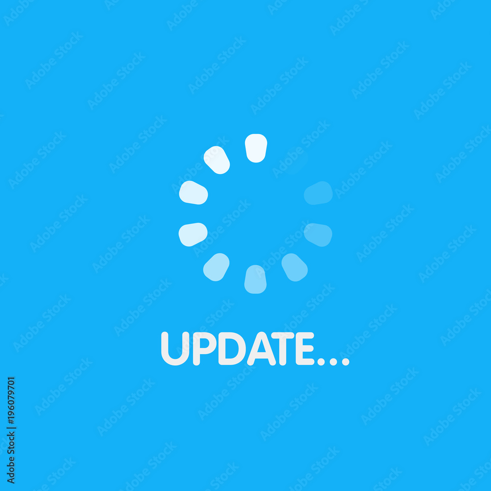 Poster loading process screen. system software update and upgrade concept. vector illustration.