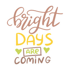 Happy Spring lettering. Greeting card template. Hand drawn modern calligraphy style. Vector illustration