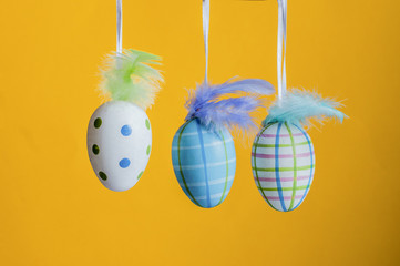 Kolorowe Wielkanocne jajka  - obrazy, fototapety, plakaty