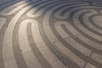 labyrinth drawn on the floor