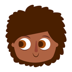 smiling happy face boy male young character vector illustration