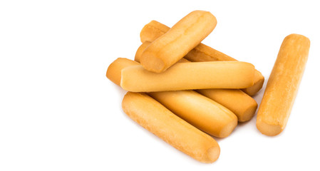 Bread sticks isolated on white background. With clipping path